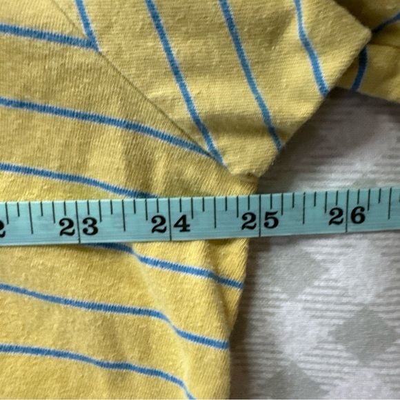 Men's J.Crew Factory Polo 100% Cotton Blue & Yellow Stripes Size Extra Large XL - Picture 5 of 5